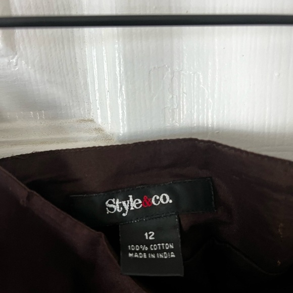 Style & Co. Brown Skirt with tan Accents - Picture 3 of 3